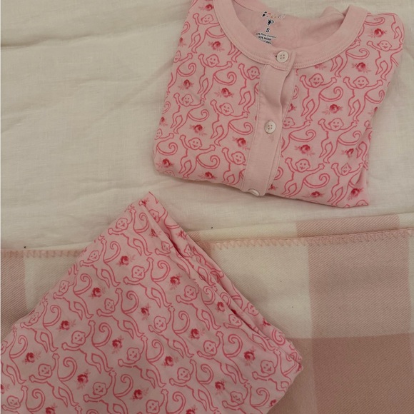 Roller Rabbit Pink Monkey Pajama Set - Picture 6 of 9